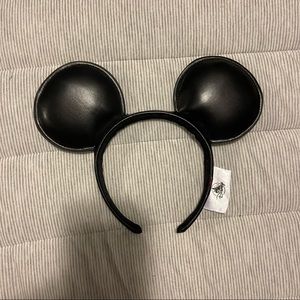 Black faux leather Mickey ears